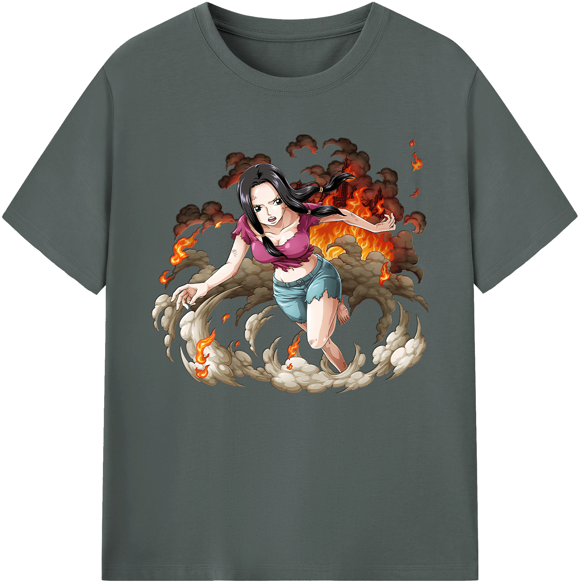ワンピース ニコ・ロビン ONE PIECE Nico Robin 綿100％ メンズ半袖Tシャツ｜肌触りやわらか＆通気性